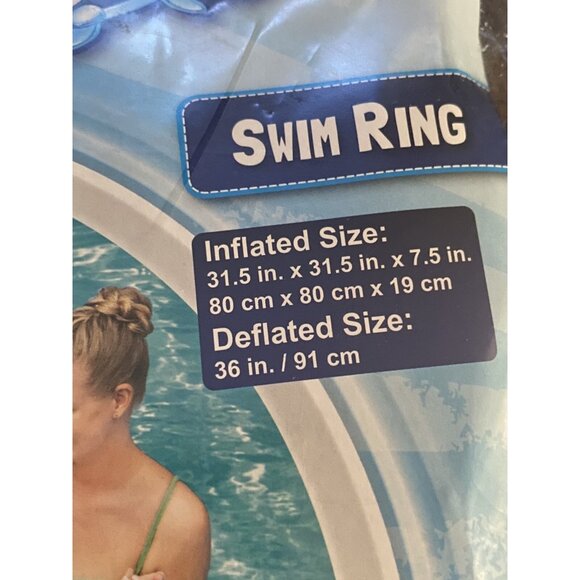 H2O GO! Bestway Rainbow Swim Ring 31.5” Tube Pool Float Ages 10+ NEW SEALED - Picture 5 of 5